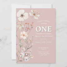 Boho WildblomBlommigt Baby Birthday