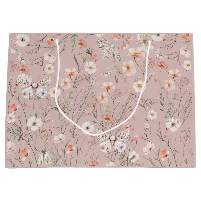 Boho WildblomBlommigt Butterfly (Framsidan)