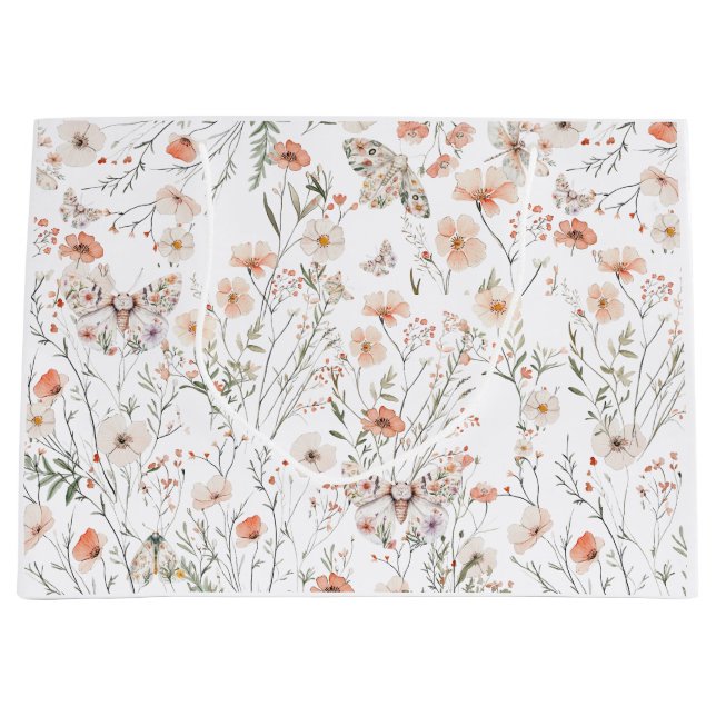 Boho WildblomBlommigt Butterfly (Framsidan)