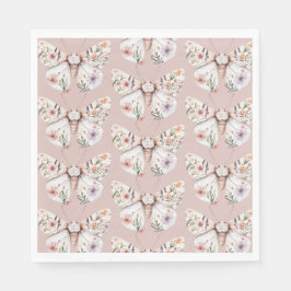 Boho WildblomBlommigt Butterfly Pappersservett