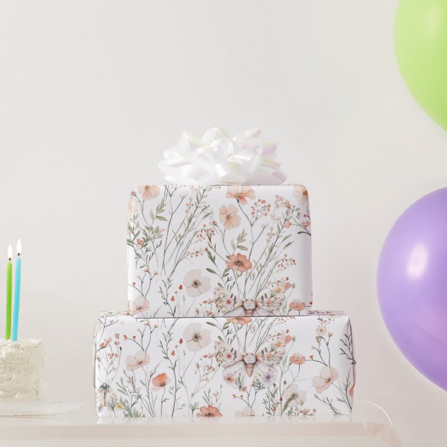 Boho WildblomBlommigt Butterfly Presentpapper (Festgåvor)