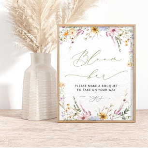 Boho WildblomBloom   Poster i nedre Pub