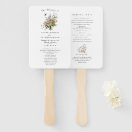 Boho WildblomBouquet Bröllop Ceremony-programmet