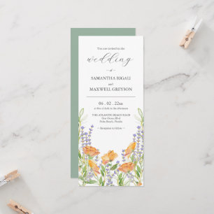 Boho Wildblombröllop - inbjudningar