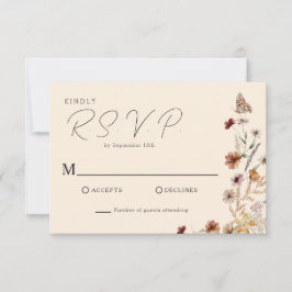 Boho WildblomBröllop OSA Kort