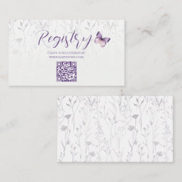 Boho WildblomButterfly Baby Shower Registry Tilläggskort