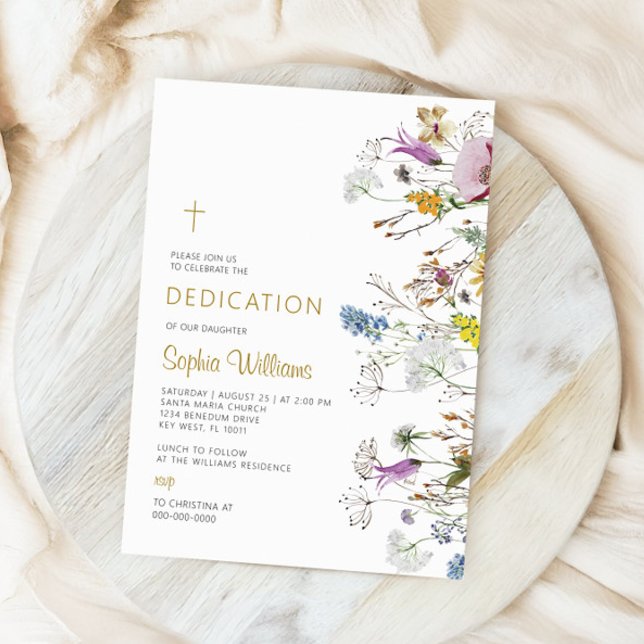 Boho Wildblomdedication-inbjudan Inbjudningar (Skapare uppladdad)