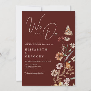 Boho Wildblome Vi gör fortfarande Vow Renewal Inbjudningar