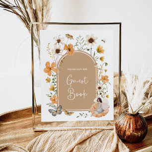Boho WildblomFairy Guest Bok-tecken Poster