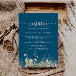 Boho Wildblomflottan vi fortfarande gör Vow Renewa Inbjudningar