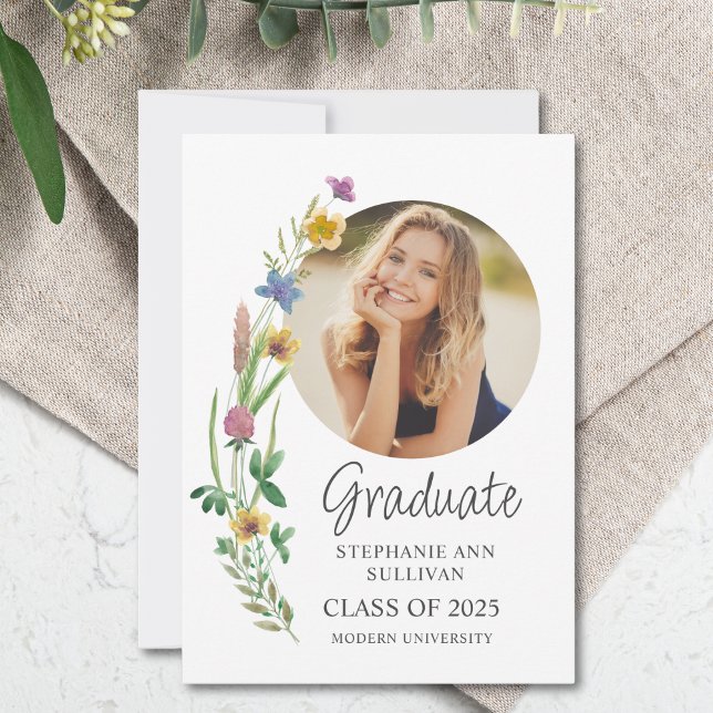 Boho WildblomGirl Photo Universiteten Studenten Meddelande (Skapare uppladdad)