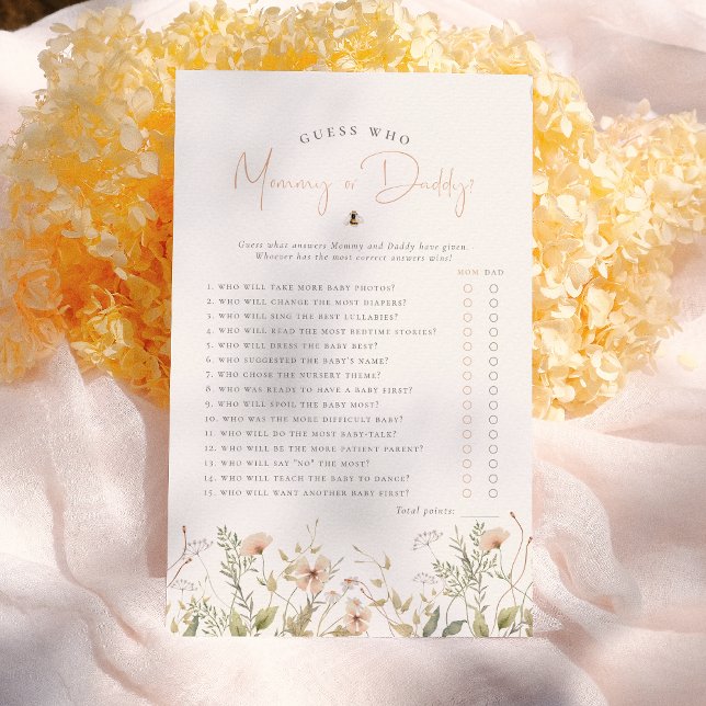 Boho Wildblomgissar vem som spelar babystöldspel (Skapare uppladdad)