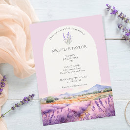 Boho WildblomLavender Lila Violet Blommigt Inbjudningar