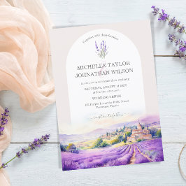 Boho WildblomLavender Lila Violet Blommigt Inbjudningar