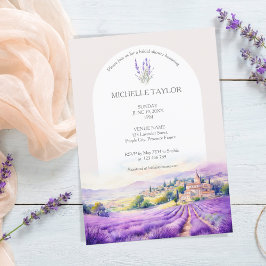 Boho WildblomLavender Lila Violet Blommigt Inbjudningar