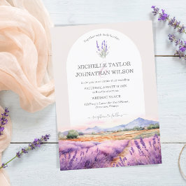 Boho WildblomLavender Lila Violet Blommigt Inbjudningar
