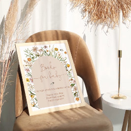 Boho Wildblomma Bokar för Baby Poster