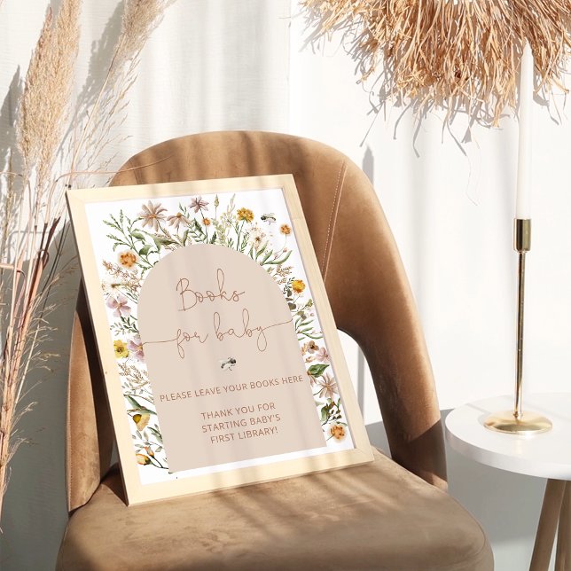 Boho Wildblomma Bokar för Baby Poster (Skapare uppladdad)