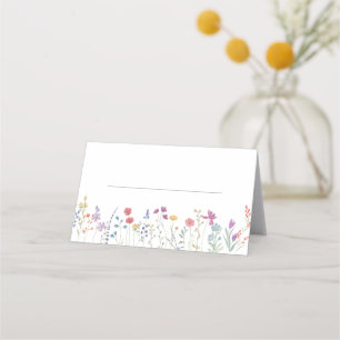 Boho Wildblomma Bröllop-platskort Placeringskort