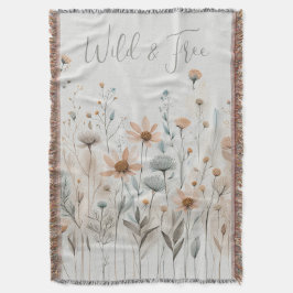 Boho Wildblomma Filt