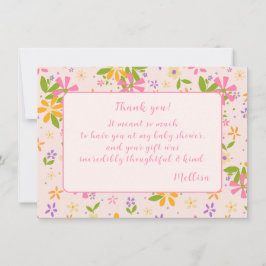 Boho Wildblomma Flicka Shower Tackkort Inbjudningar