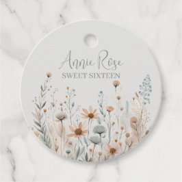 Boho Wildblomma Gåvor Etiketter