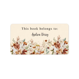 Boho Wildblomma i Bok i Tillhör till Adressetikett