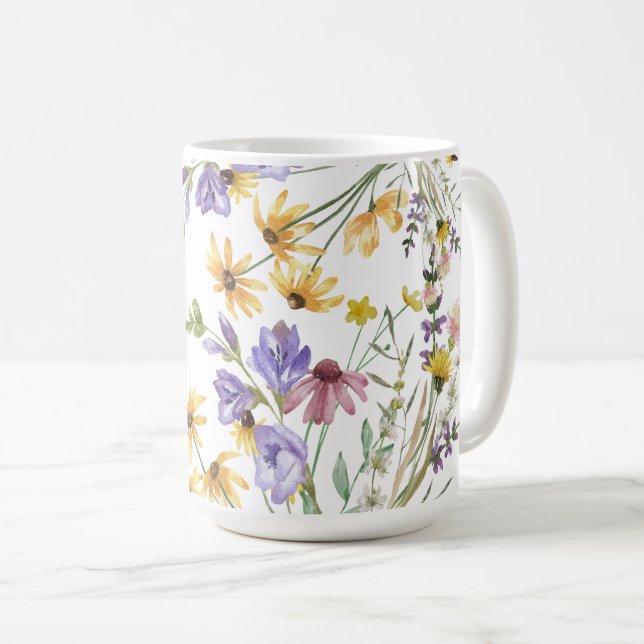 Boho Wildblomma Kaffemugg (Framsida höger)
