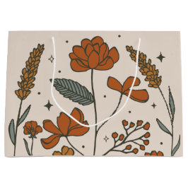 Boho Wildblomma Large Gift Bag