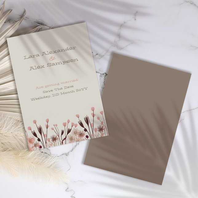 Boho Wildblomma sparar datumkortet Spara Datumet (Skapare uppladdad)