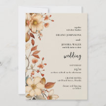 Boho Wildblomma Terracotta Wedding bjudande