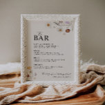 Boho Wildblomma vid undertecknandet av Pub Bröllop Poster<br><div class="desc">Pub kännetecknas av ett boho stil med blommigt och neutralt och beige färg.</div>