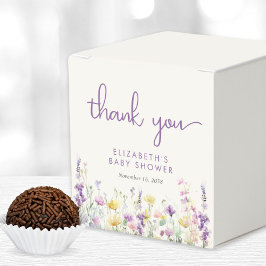 Boho Wildblommans vattenfärgsskare Flicka Shower Presentaskar