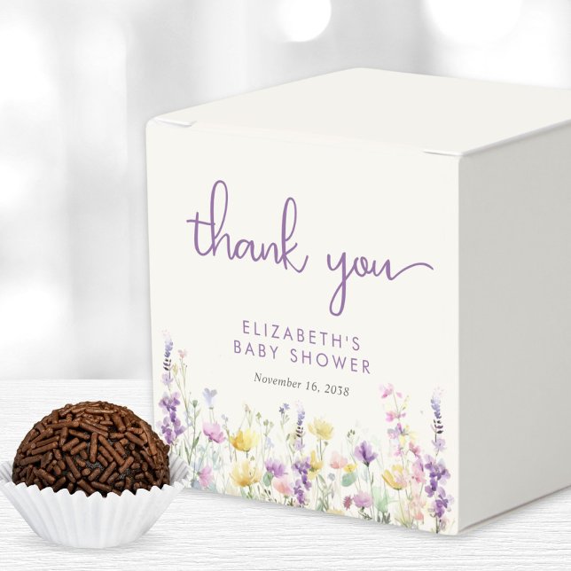 Boho Wildblommans vattenfärgsskare Flicka Shower Presentaskar (Skapare uppladdad)