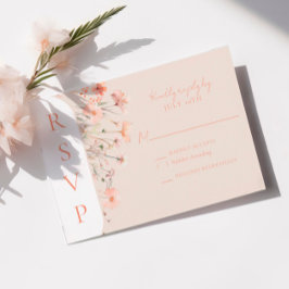 Boho WildblommBröllop OSA Kort