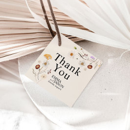 Boho WildblommBröllop Tack Gift Märkres Gåvor Etiketter
