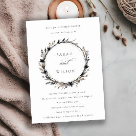 Boho Wildblomme Black Fall Wandeans Par Shower Inbjudningar