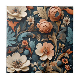 Boho WildblommElegant Seamless Mönster Kakelplatta