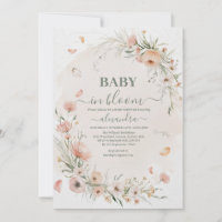 Boho Wildblommes Flora Baby Shower