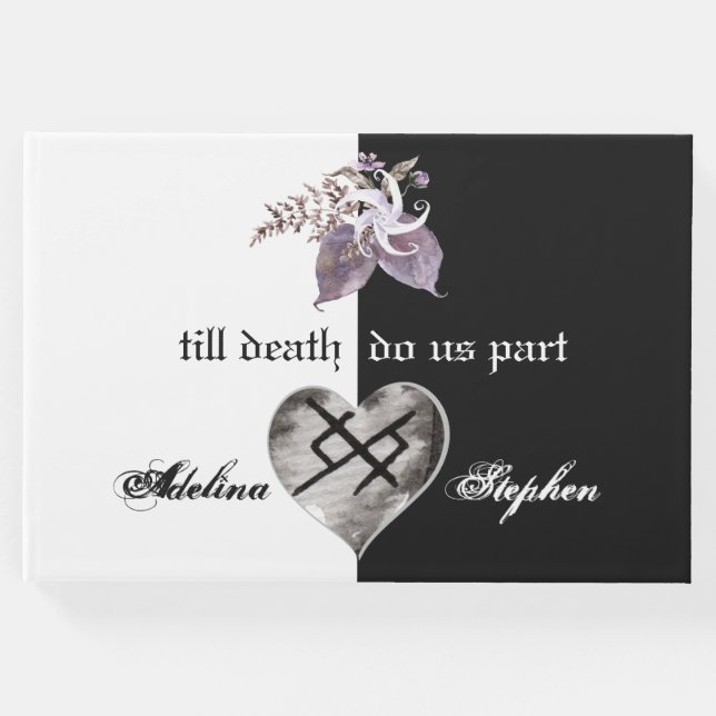 Boho WildblommGothic Viking EExternal Kärlek Bröll Gästböcker (Framsida)