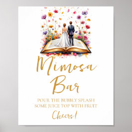 Boho WildblomMimosa Pub Sign Poster