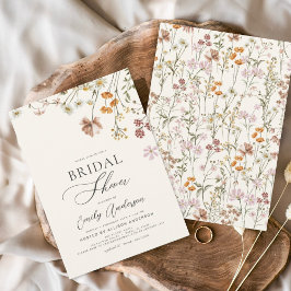 Boho WildblomMöhippa Blommigt Garden Inbjudningar