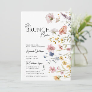 Boho WildblomMöhippa Brunch Inbjudningar