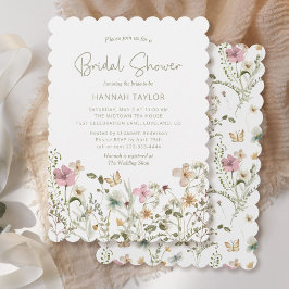 Boho WildblomMöhippa Inbjudningar