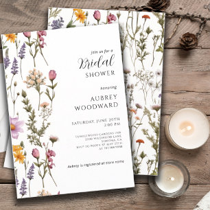 Boho WildblomMöhippa Inbjudningar