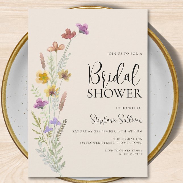 Boho WildblomMöhippa Inbjudningar (Skapare uppladdad)