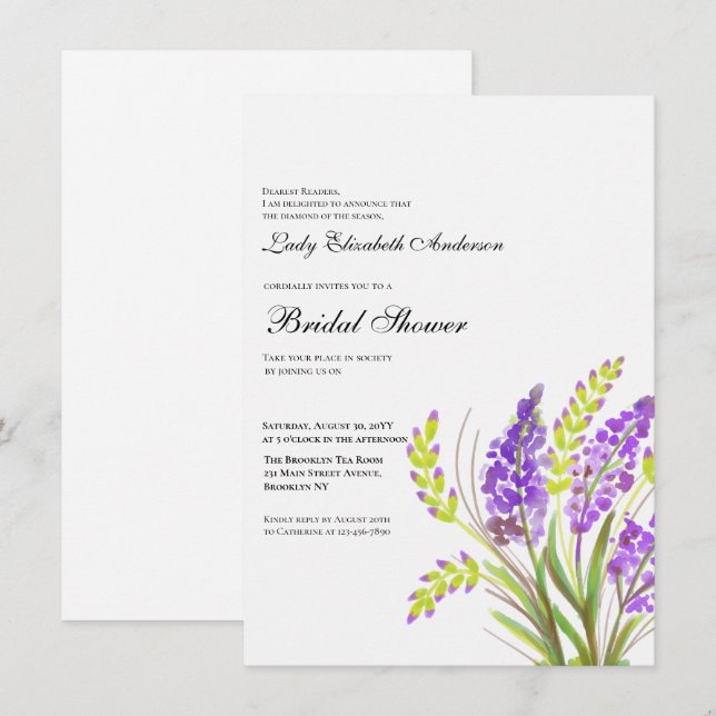 Boho WildblomMöhippa Inbjudningar (Fram/baksida)