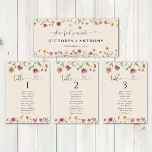 Boho Wildblommor Bröllop Head Bord Sign