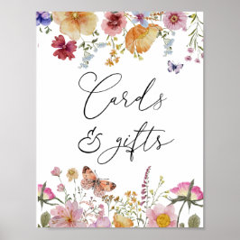 Boho Wildblommor Cards and Gifts Poster