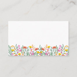 Boho Wildblommor Elegant Blommigt Garden Wedding Placeringskort